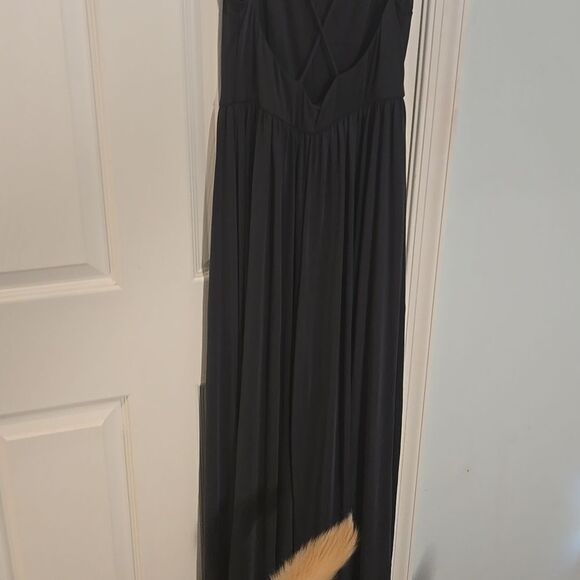 Karlie Black Jumpsuit with Spaghetti Straps and Wide Leg Pants - Picture 4 of 5